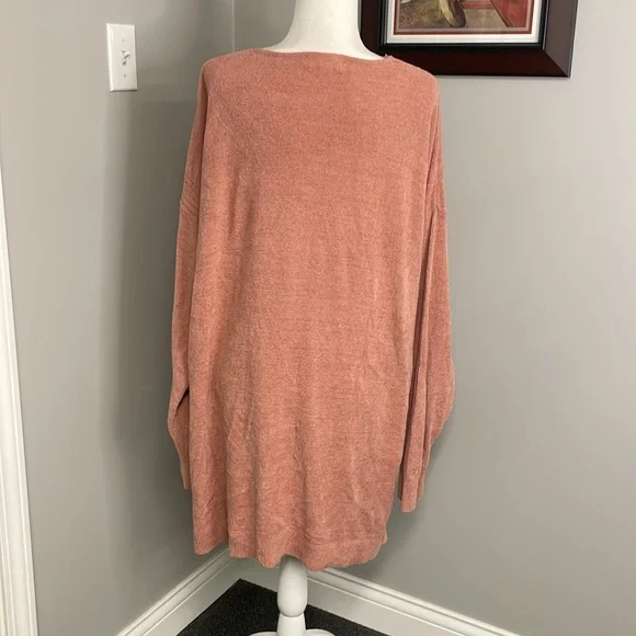 Barefoot Dreams Cozy Chic Ultra Lite Tunic Sweater Size 2X Dusty Pink Rose - Picture 4 of 5